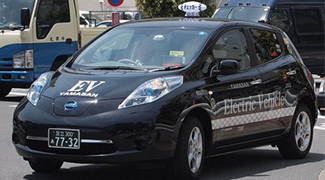 Example of a electriv vehicle taxi.